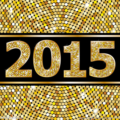 金色圓點2015藝術字設計 數字廣告中的視覺創新